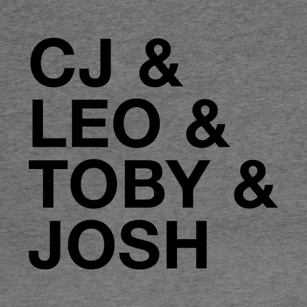 West Wing CJ and Leo and Toby and Josh by WhyStillSingle